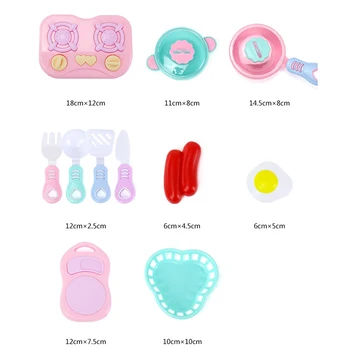 

2019 New 11 PCS Play Kitchen Kit for Kids Pretend Cooking Set Roleplay Toddler Playhouse Game