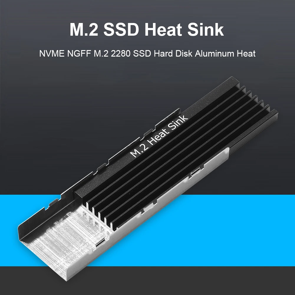 Nvme Ssd Radiador Dissipador de Calor Almofadas de Refrigeração Dissipador de Calor Dissipação de Alumínio com Almofada Térmica para m2 2280 Ssd Desktop pc Ps5 Pasta Termica Thermal Paste Dissipador Ssd m2 Nvm M.2 2280 - Imagem 3