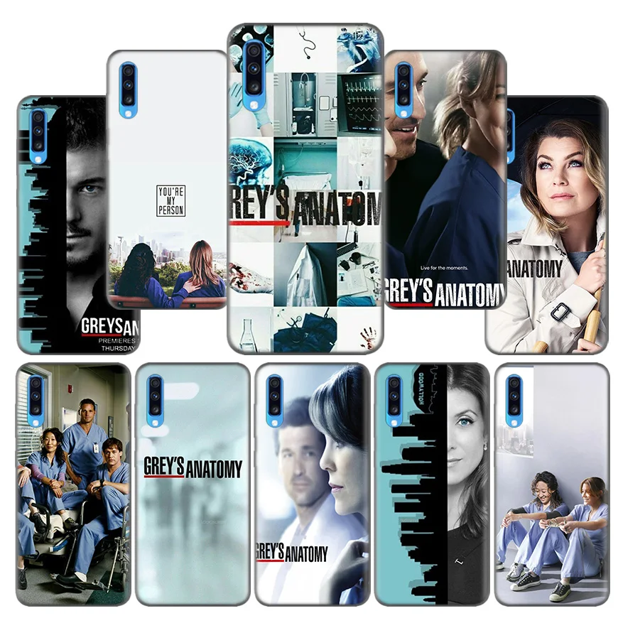 

Grey Anatomy Pattern Silicone Case Cover Coque for Samsung Galaxy A10 A20 A30 A40 A50 A60 A70 A80 A20e A6 A8 A7 A9 Plus 2018