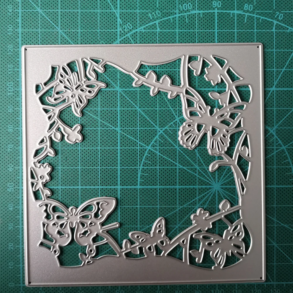 Square Card Butterfly Background Making Scrapbooking Dies Metal Crafts Cutting Greeting Handmade NEW 2020 | Дом и сад
