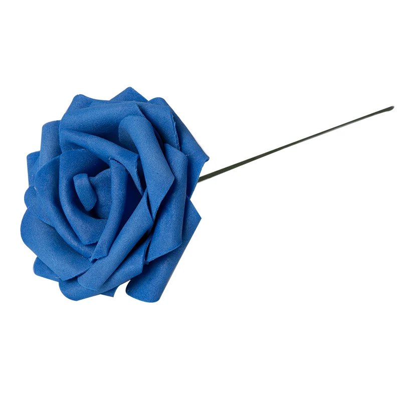Royal blue 10 головок 8 см новые красочные искусственные из ПЭ пены розы Букет невесты домашний Свадебный декор Скрапбукинг DIY Поставки - Цвет: Royal blue