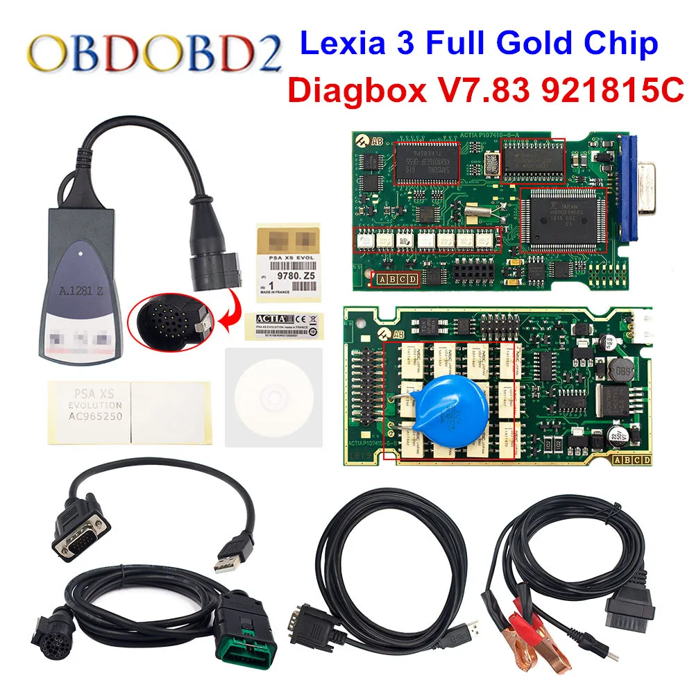 FW 921815C Lexia3 PP2000 V7.83/V9.68 OBD2 средство диагностики Lexia 3 Diagbox 7 83 несколькими языками для