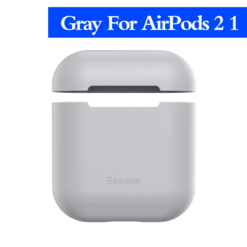 Grey For AirPods21 Baseus Роскошный чехол для Airpods Airpod Pro 3 2 1 силиконовый беспроводной защитный чехол для Apple Air Pods Pod 2 1 Pro Coque Fundas - Цвет: Grey For AirPods21