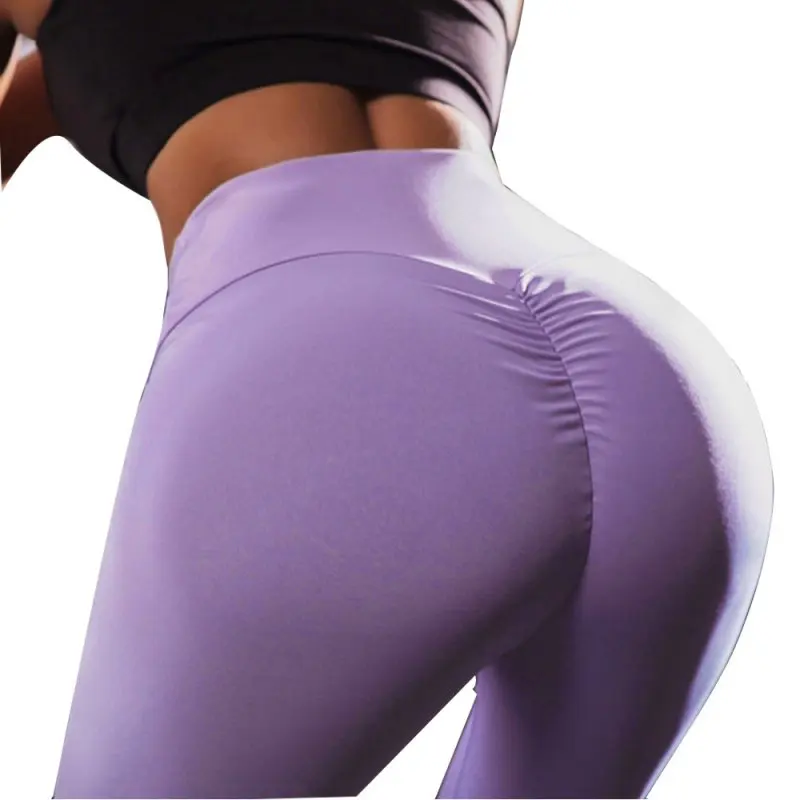 Women Girl Soft  Leggings Sport Fitness Pants High Waist  Leggings Scrunch  Lift Wear Sports Hips up Trousers 2020