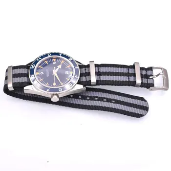 

Corgeut 41mm mens watch sterile blue Dial Sapphire Crystal Ceramic bezel Nylon top brand Automatic Mechanical wristwatch Mens