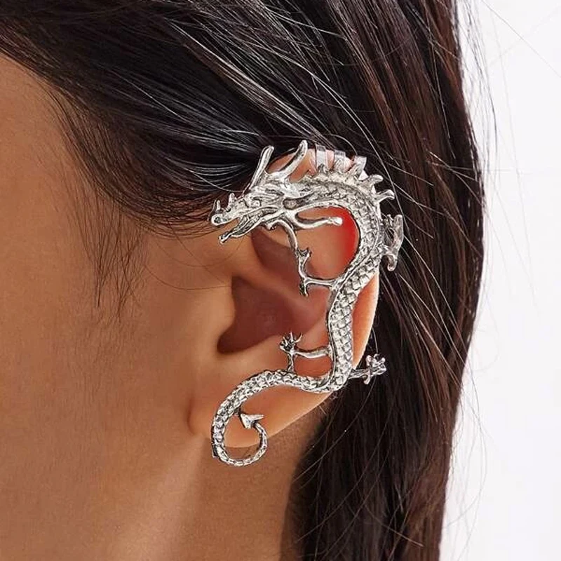 Ear Clip Earrings Vintage Punk Jewelry Accessories for Women and Men Party