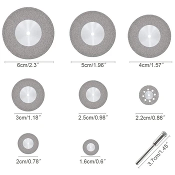 

32Pcs Cutting Wheel Set Diamond Cutting Discs Rotary Tool with Mandrels Mini HSS Saw Blades for Metal Wood Stone