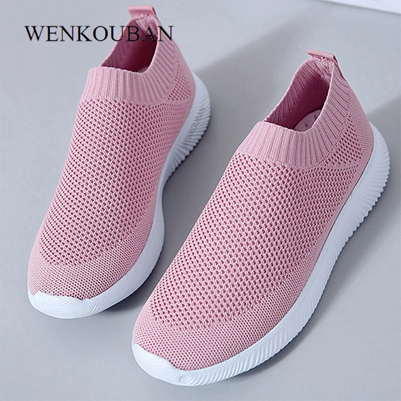 Sommer Frauen Turnschuhe Mode Socken Schuhe Casual Weiße Turnschuhe gestrickte Vulkanisierte Schuhe LadiesTrainers Tenis Feminino 2020|Vulkanisierte Damenschuhe| - AliExpress