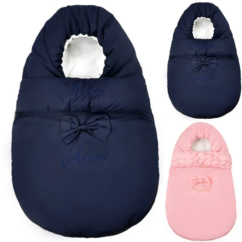 Теплая одежда для сна для новорожденных; зимний детский спальный мешок для коляски; муфта для ног; Водонепроницаемая и ветрозащитная пеленка для сна для младенцев