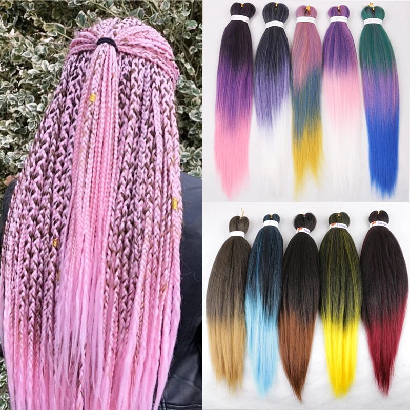 

Luxury for Braiding Hair Ombre Color 26" 65cm 90g Jumbo Braid Hot Water Pre-stretched Layered Perm Yaki EZ Braids