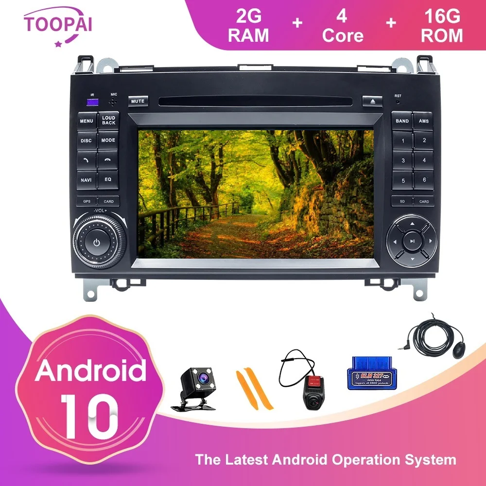 Автомобильный мультимедийный плеер TOOPAI Android 10 для Benz W169 W245 B160 B170 B200 W639 Vito W906