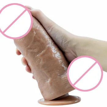 25*8CM Long Dildo Giant Super Huge Dildo Suction Cup Big Anal expander Butt Plug Large Dildos Realistic Sex Toys For Women 3