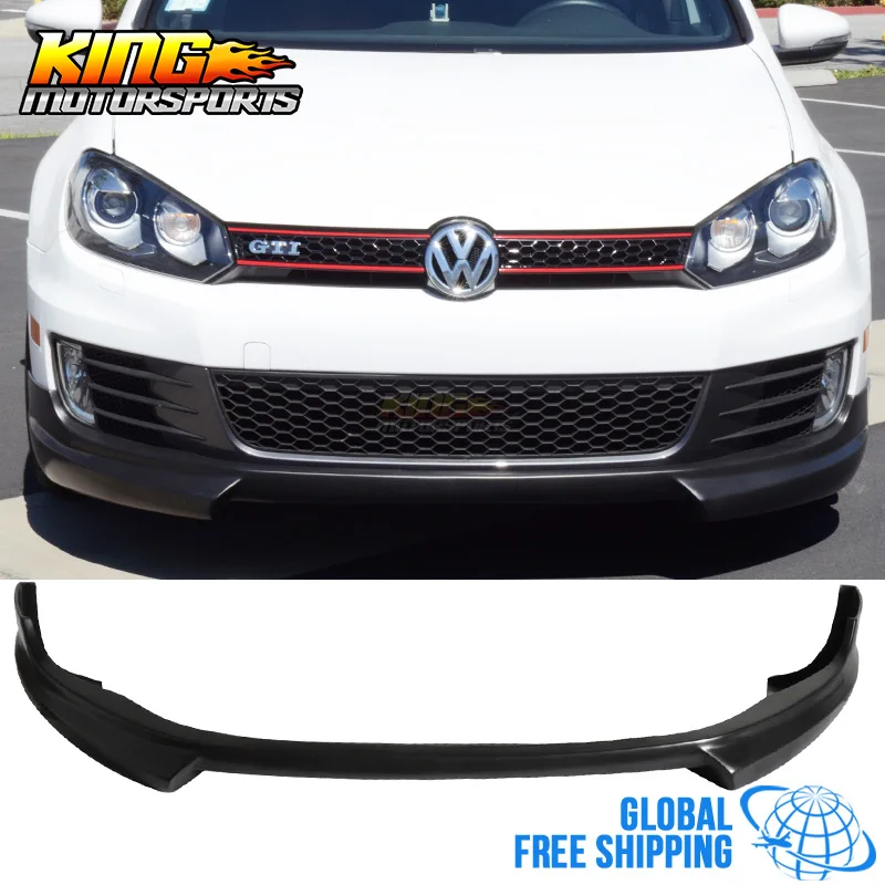 Fits 2010-2014 Volkswagen Golf 6 GTI RG Styel Vi Mk6 Front Bumper Lip Spoiler Splitter PU Global Free Shipping Worldwide Fits 2010-2014 Volkswagen Golf 6 GTI RG Styel Vi Mk6 Front Bumper Lip Spoiler Splitter PU Global Free Shipping Worldwide