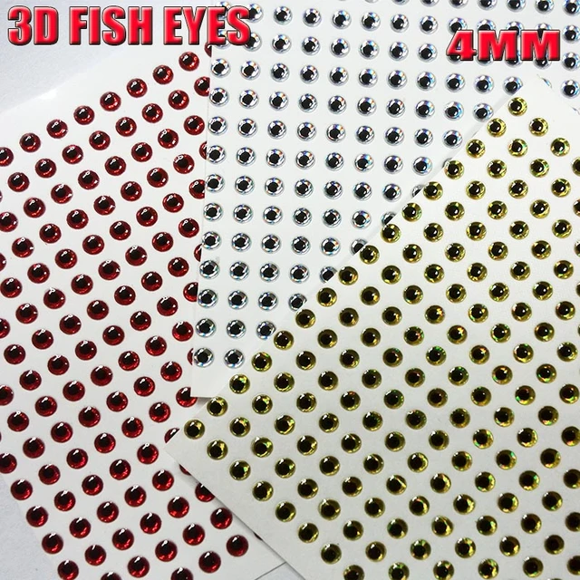 2020 Hot 3d Fishing Lure Eyes Fly Eyes Choose Three Color Silver