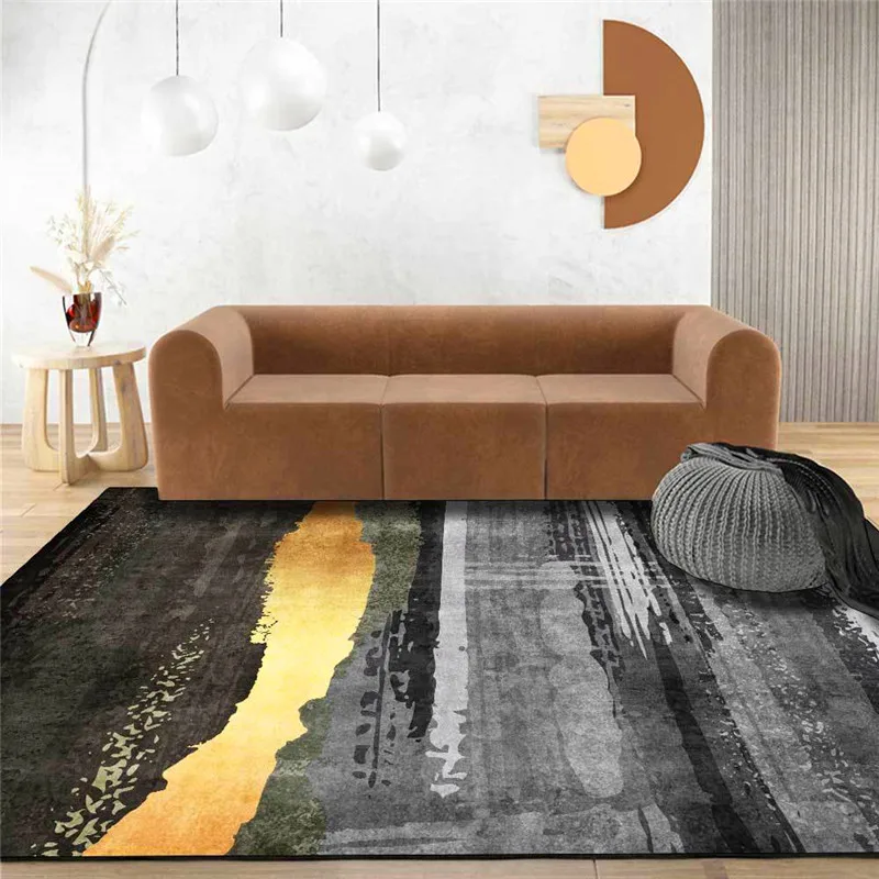 

Simple Rug-Style Modern Abstract Blue-Gray Mosaic Carpet Bedroom Living Room Bed Blanket Bathroom Kitchen Floor Mat