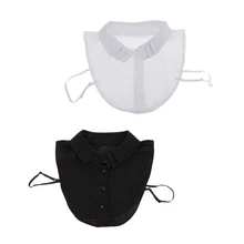 

2 Pieces Vintage Multilayer Women's Fake Half Shirt Detachable Collar