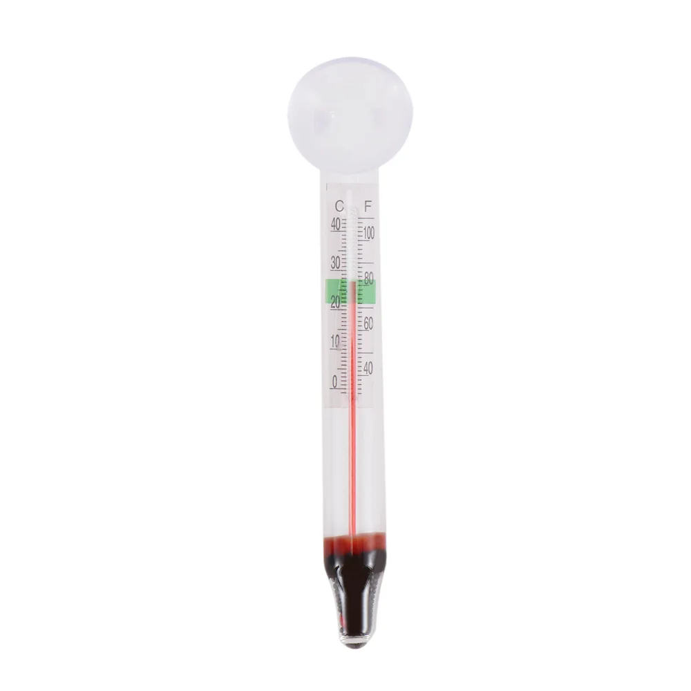 

1Pc Aquarium Thermometer Multi-Functional Glass Tube Fish Tank Temperature Submersible Suction Cup Measurement Fish Tank Temp