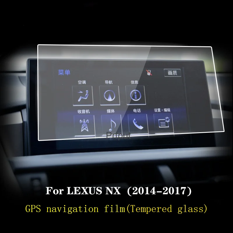 navegação GPS, vidro temperado, anti-risco, acessórios, Lexus NX 200 t 300h 2014-2017
