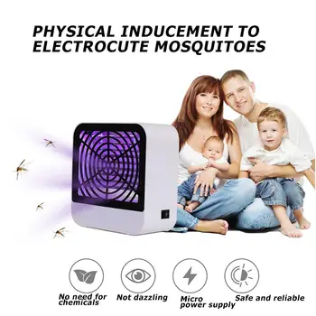 

USB Electric Mosquito Killing Lamp Blue Photocatalysis Zapper Pest Insect Trap Double Blue Light Electric Shock Kill Mosquitoes