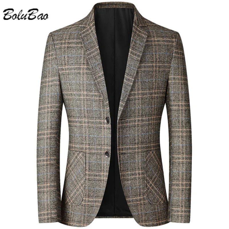 BOLUBAO Spring Autumn Men&rsquo;s Blazers British Printed Wedding Business Casual Suits Male Formal Blazers