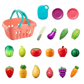 

20Pcs Children Pretend Play Food Set Kitchen Cutting Toys For Children Educational Toys Birthday Gift - Fruits And Vegetables