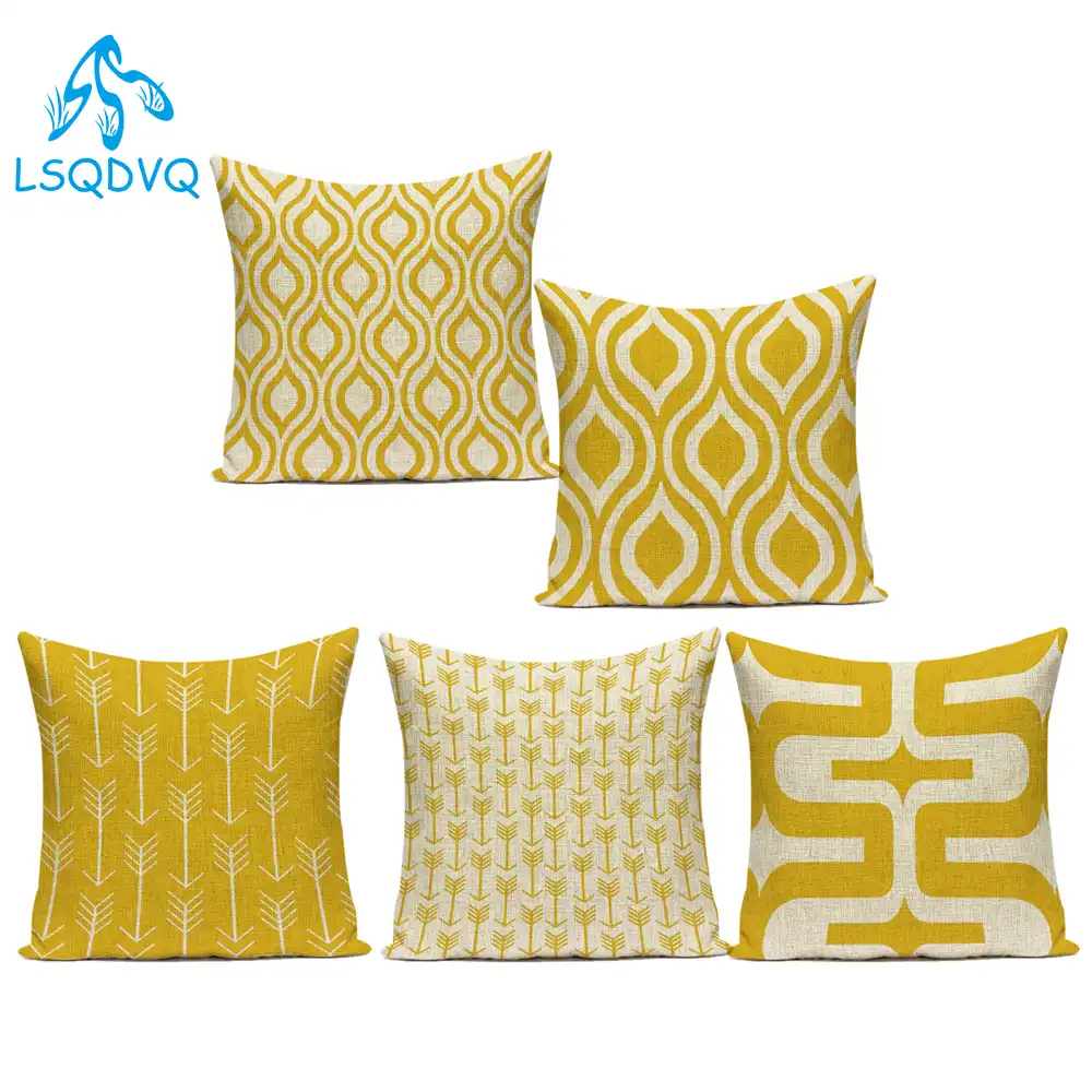 Coussin décoratif jaune Clearance