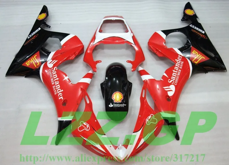 100%NEW Red white black fairings for Yamaha YZF-R6 03-05 YZF R6 03 04 05 600 2003 2004 2005 fairing parts #s7wa | Автомобили и