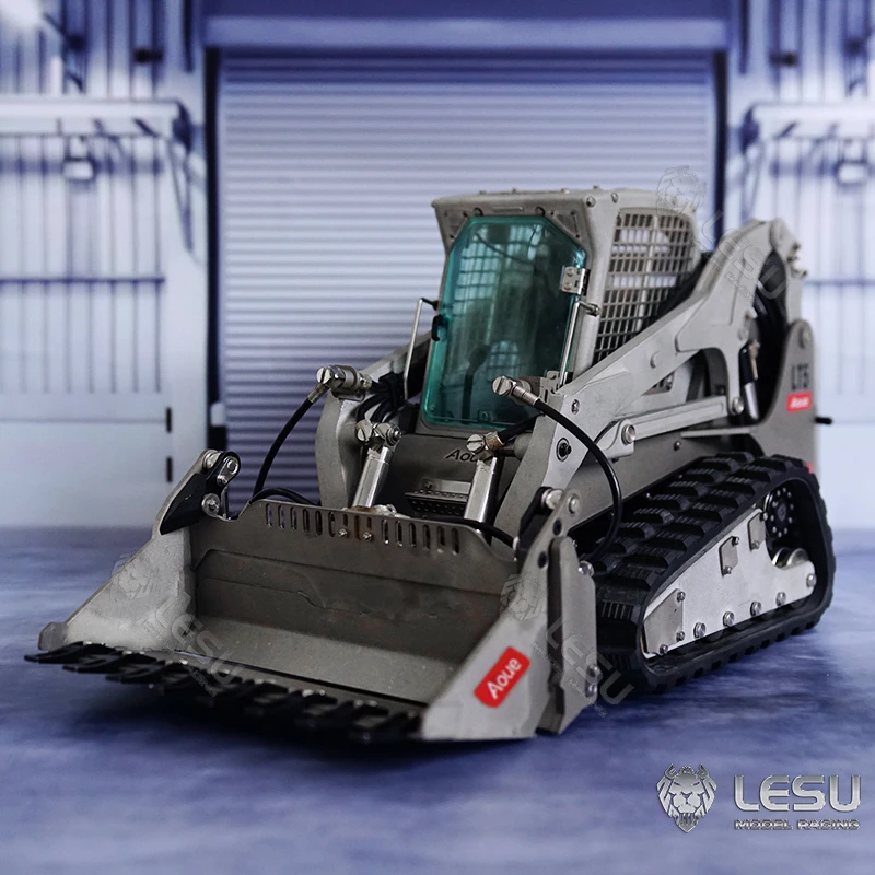 Lesu 1/14 Metal Hydraulic Aouelt5 Rubber Tracked Skidsteer Rc Loader