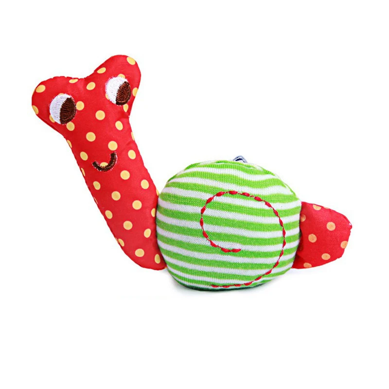 

Newborn Cute Cartoon Animal Toy Infant Snail Watch with Baby Soft Plush Wrist Band Rattles Toy Baby Toy for 0-24 Months Baby Toy