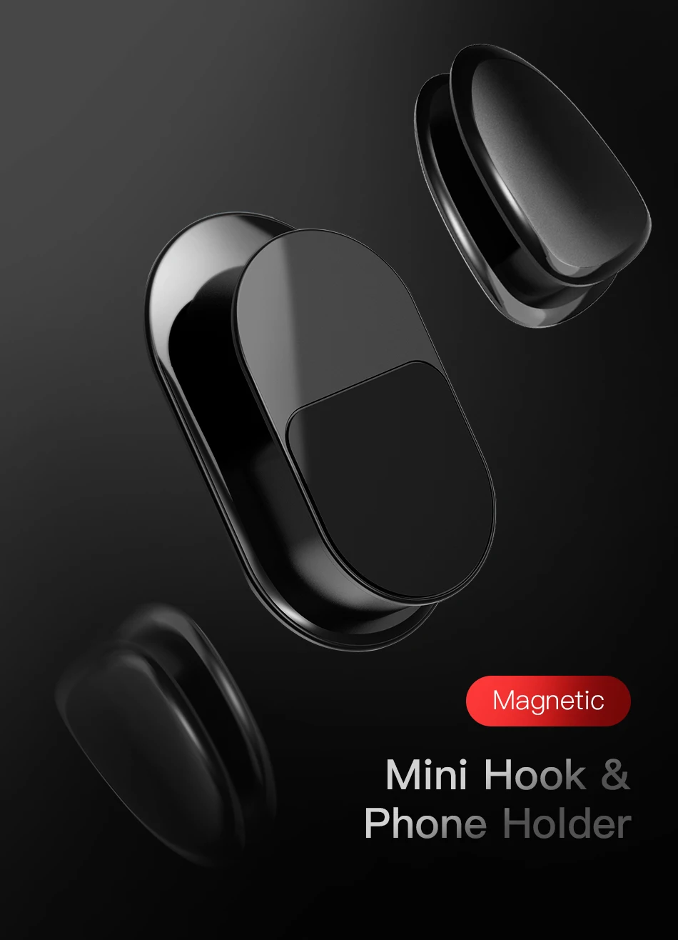!ACCEZZ 3pcSet Magnetic Car Phone Holder Universal Wall Sticker 2-in-1 Paste Stand Hook For iPhone X Xiaomi Huawei Mini Bracket (8)