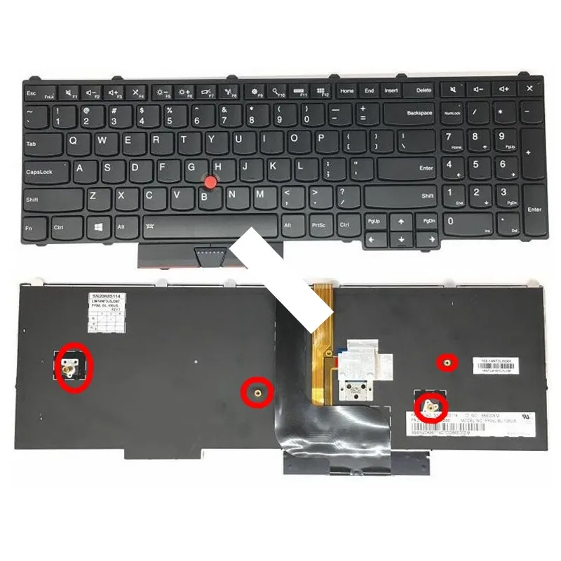 Tastiera Bulgaro Retroilluminata Per Lenovo Thinkpad P51 P71 - Ricondizionata