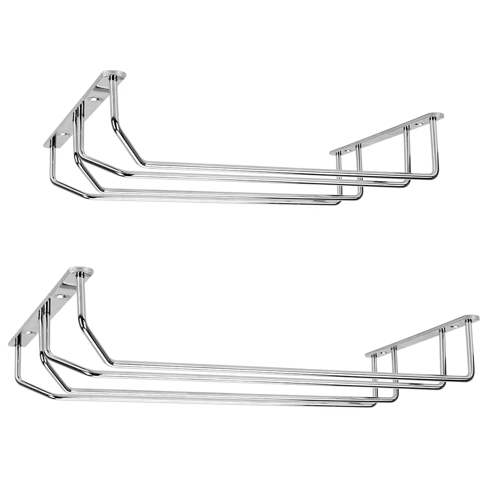 Wine Glass Holder Rack Wine Glass Rack Stemware Holder Home Storage Stainless Steel Hanging Goblet Holder 27cm 35cm