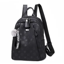 Mu lin Flower стиль Оксфорд ткань хипстер Универсальный пушистый шар модный рюкзак с принтом Повседневный студенческий рюкзак