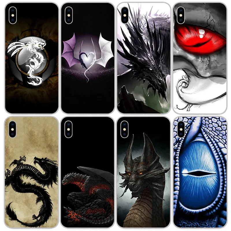 Силиконовые мягкие чехлы Dragon из ТПУ для iPhone 11 Pro XS Max X XR 8 7 6S Plus 5s SE 4S силиконовый