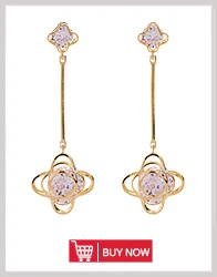 Модное ювелирное изделие, Золотые серьги для женщин, австрийские кристаллы, фиолетовые висячие серьги, каменные серьги, Mujer Moda Earing E0001