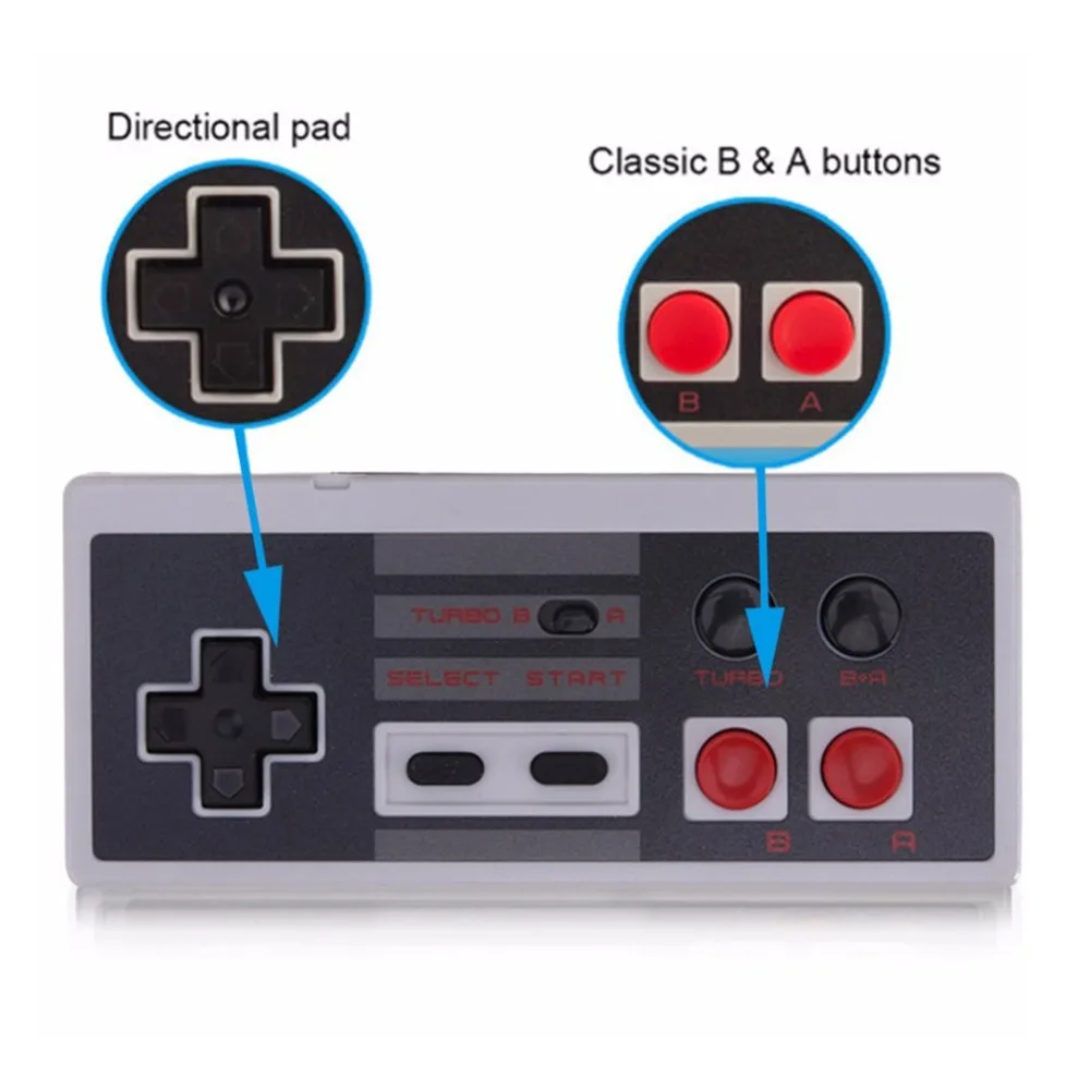  Retro Handheld Game controller 2.4G Wireless Gamepad Gaming pad for Mini NES Built-in 200mah batter