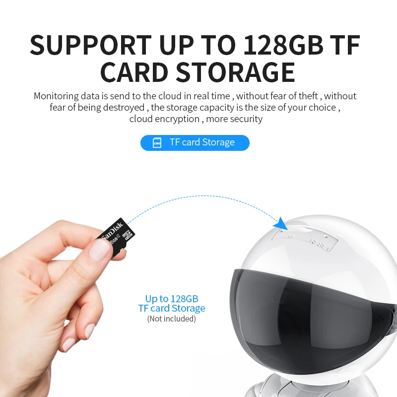 FREDI 1080P облачная домашняя IP камера безопасности робот интеллектуальная камера с функцией автоматического слежения беспроводная WiFi камера видеонаблюдения камера наблюдения