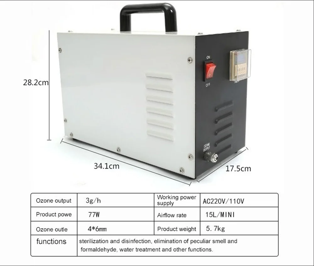 Hohe Effiziente Raum Sterilisation/Deodorant Luft Reiniger Ozon Generator Hohe Effiziente Raum Sterilisation/Deodorant Luft Reiniger Ozon Generator