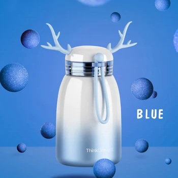 

320Ml Thermos Antler shape 304 Stainless Steel Vacuum Flask Bottle Water Vacuum Cup Drink Bottle Cup Thermo Mug