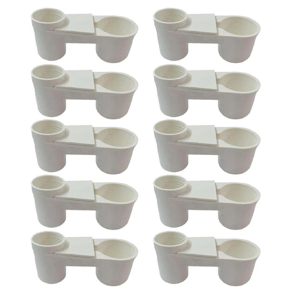 10pcs Plastic Soda  Water Bottle Bird Drinker Feeder Cup, Chicken Pigeons Bird Feeder Tools, Birds Feeding Accessories