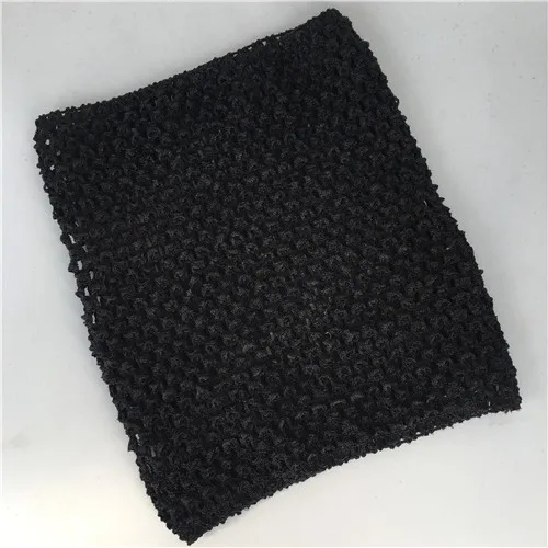 1 шт., 20x23 см, вязаные крючком топы, сделай сам, фатиновая катушка, вязаная эластичная ткань, вязаная крючком на груди, пачка, подарки, повязки на голову, юбка, Швейные аксессуары - Цвет: Black
