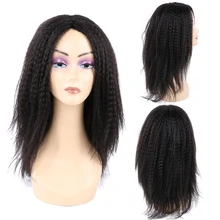 

Synthetic Yaki Straight Wigs Fluffy Hair Wig For Women Kinky Straight Afro Hair Wig Heat Resistant Fiber African Wigs