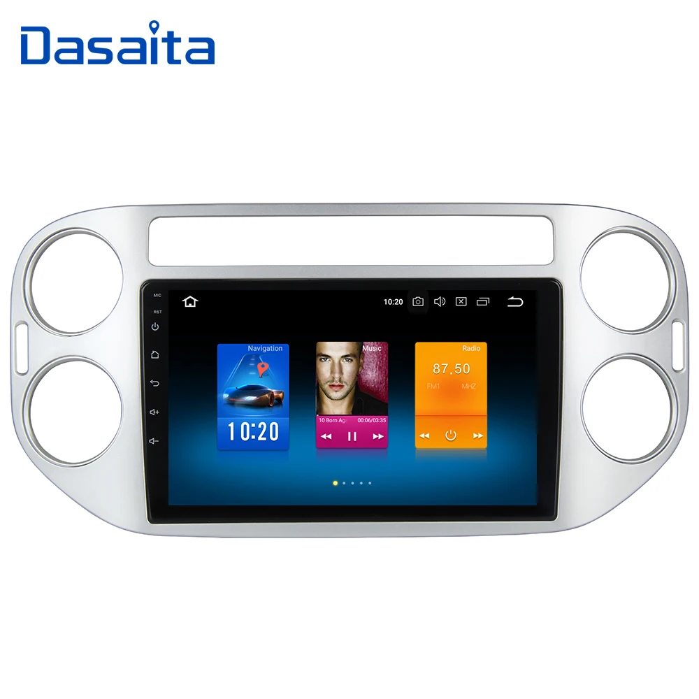 Dasaita 9 дюймов Android 9,0 Автомобильный gps радио плеер для Volkswagen VW Tiguan 2010- с восьмиядерным процессором 4 Гб+ 32 ГБ авто стерео Мультимедиа