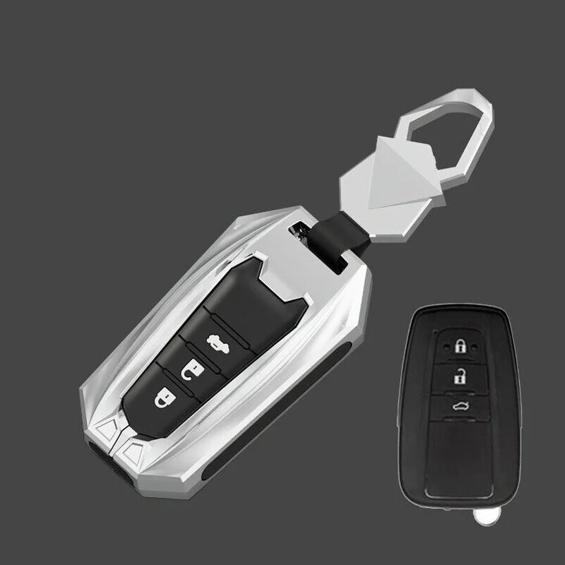 Coperture della copertura della cassa chiave dell'automobile in lega di zinco per Toyota CHR C-HR Prado Prius Camry Corolla RAV4 2017 2018 2019 accessori - H143d24afbace43cc9055120c08640780I