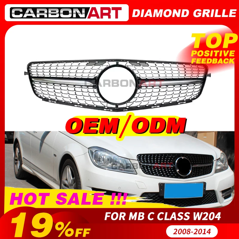 Diamond Auto bumper replacement parts Front grill mesh For Mercedez 2007-2014 C180 C200 C250 C350 C400 C450 C220 C300 W204 | Автомобили и
