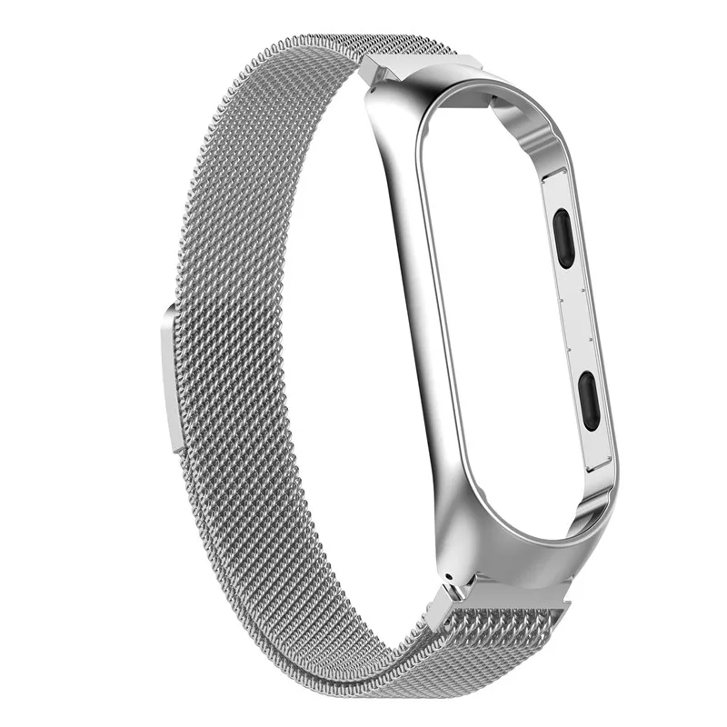 Fashion Metal Stainless Steel Strap For Xiaomi Band 3 4 Wrist Strap For Xiaomi Miband 3 4 Bracelet For Mi Band 3 Z2