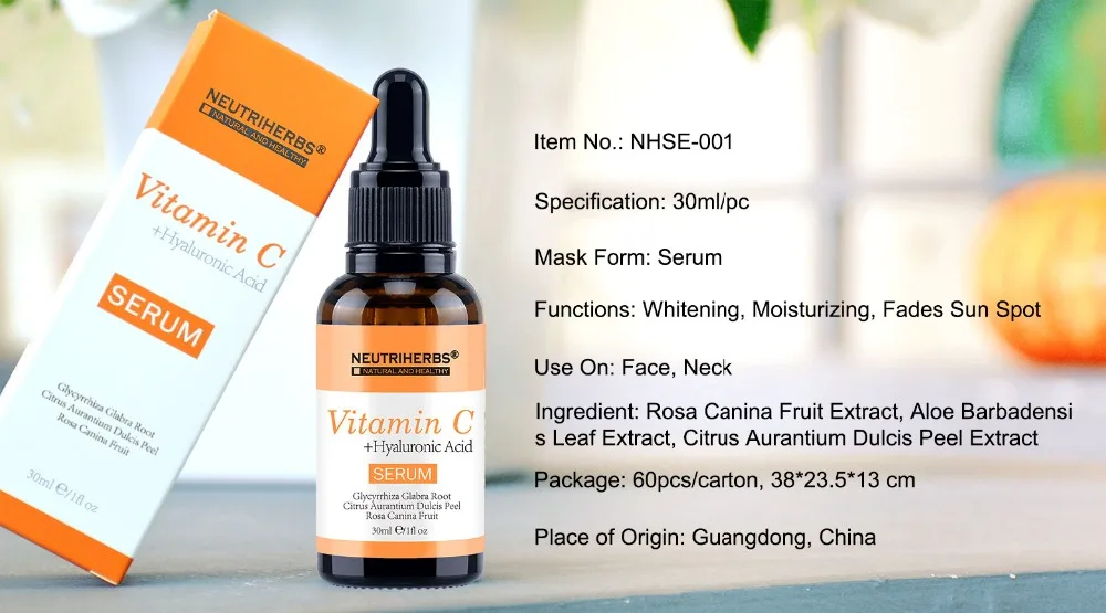 Vitamin C Serum-Spcification