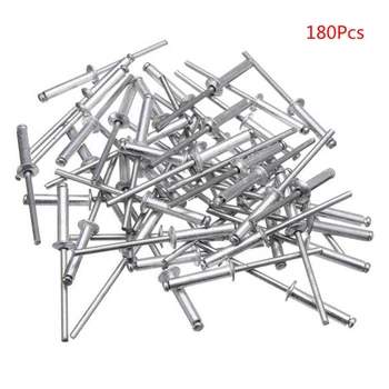 

180Pcs Aluminum Body Steel Mandrel Dome Head Blind Rivets Set for Sheet Metal 11UA
