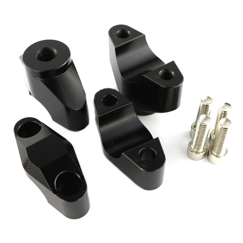 Motorcycle Aluminum 1 1/8" 28mm Handlebar Risers Handle Fat Bar Riser Mount Clamps For DR125 SE