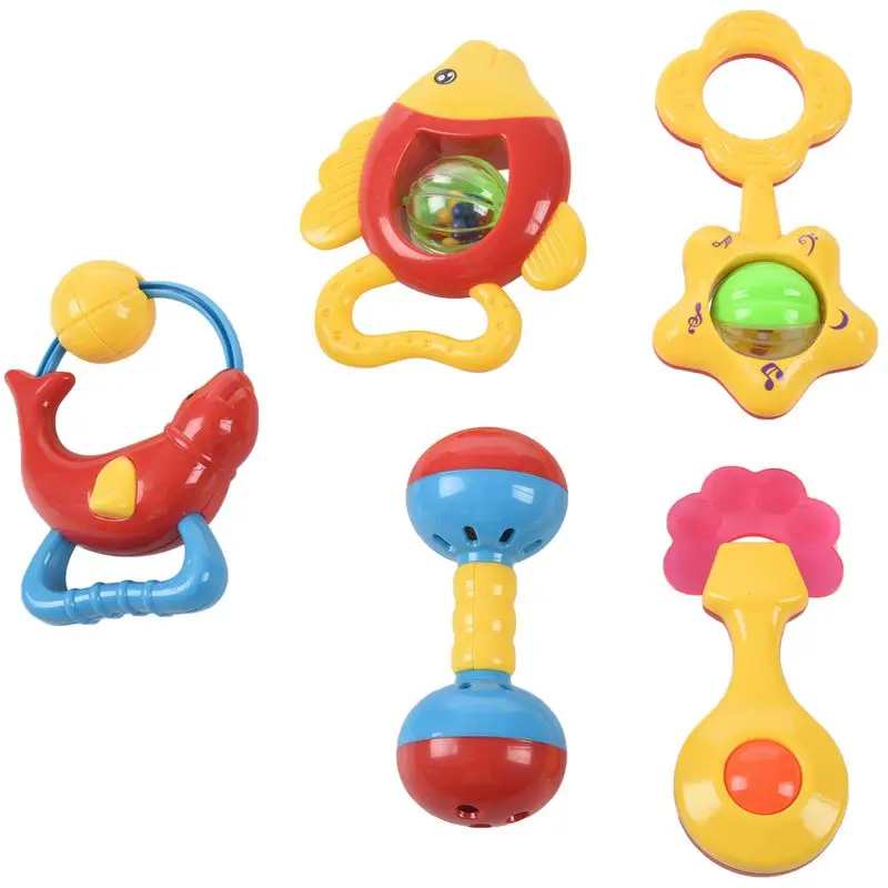 Горячая-Рождественский подарок 5 шт колокольчики животных прекрасные погремушки развивающая игрушка для детей